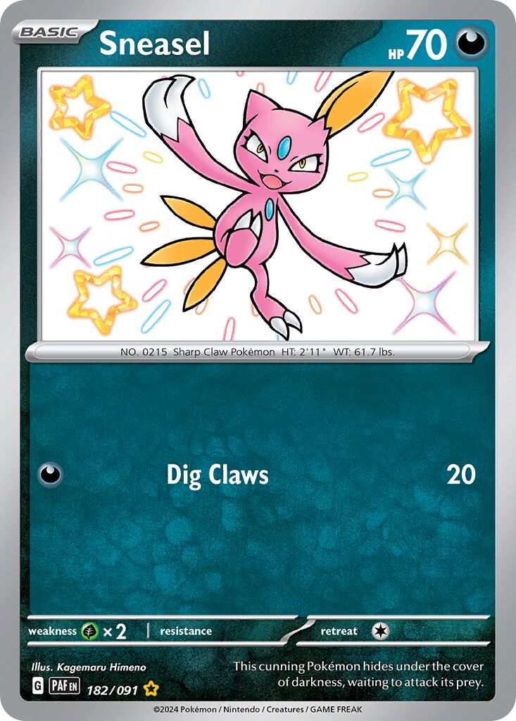 Sneasel 182/245 — Paldean Fates (English Pokémon TCG card)