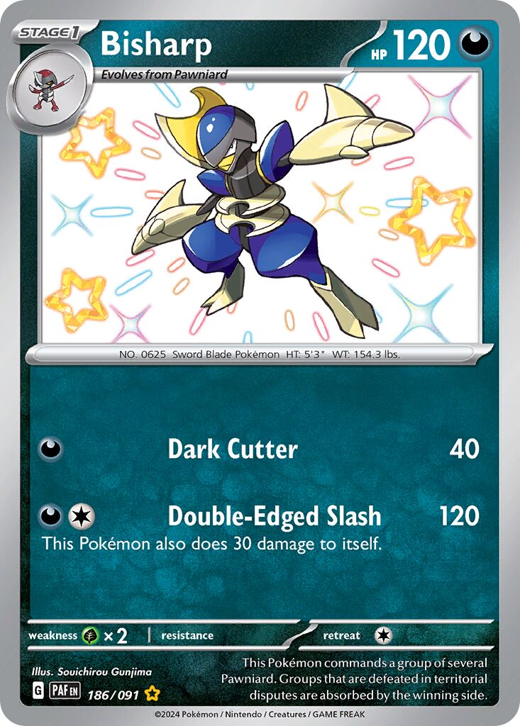 Bisharp 186/245 — Paldean Fates (English Pokémon TCG card)