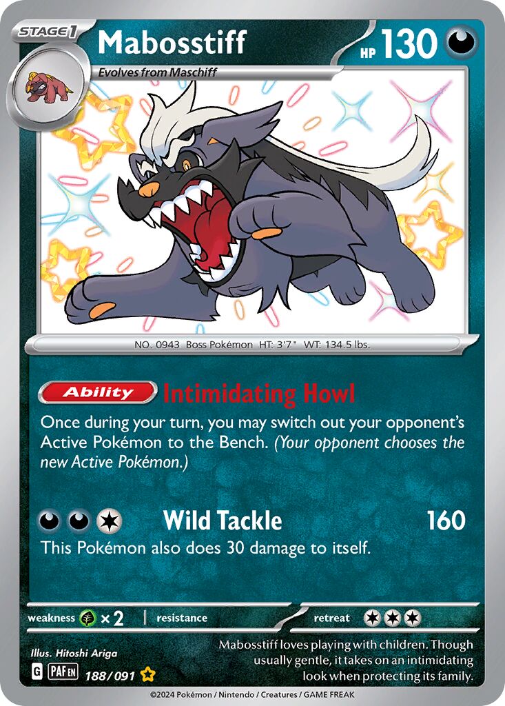 Mabosstiff 188/245 — Paldean Fates (English Pokémon TCG card)