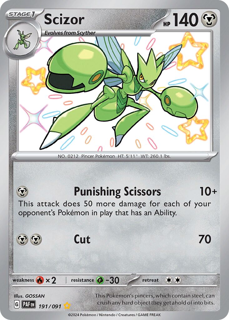Scizor 191/245 — Paldean Fates (English Pokémon TCG card)