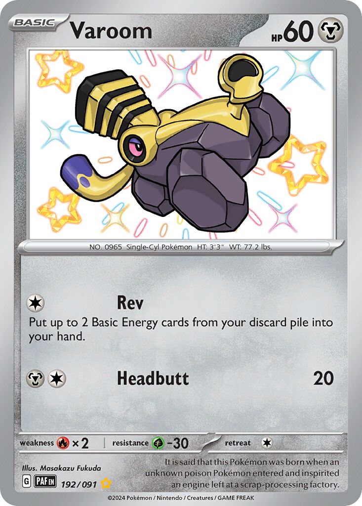 Varoom 192/245 — Paldean Fates (English Pokémon TCG card)