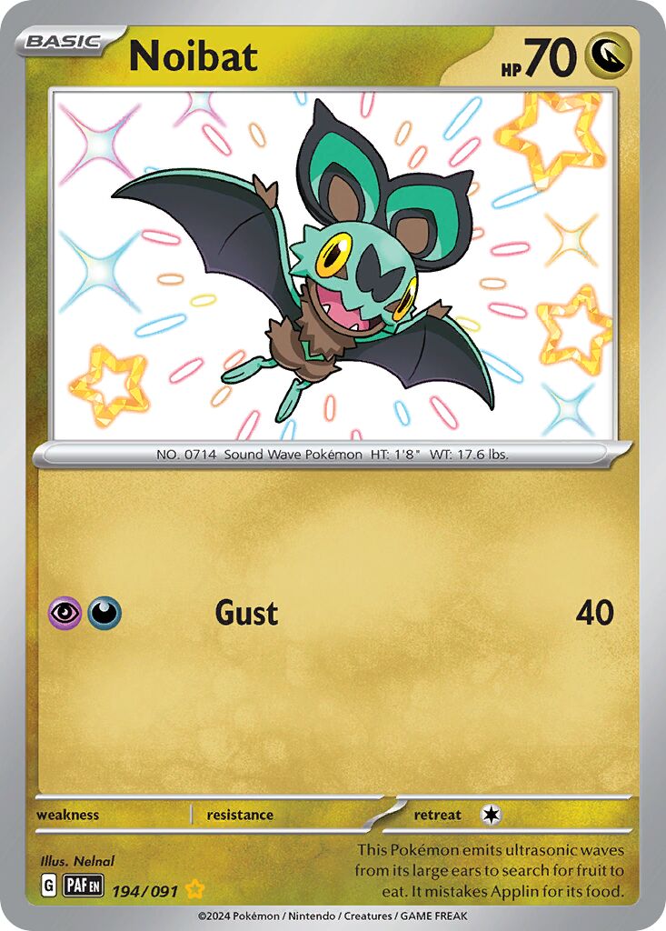Noibat 194/245 — Paldean Fates (English Pokémon TCG card)