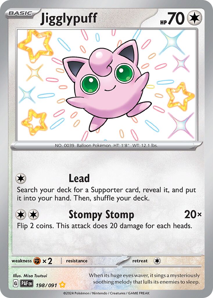 Jigglypuff 198/245 — Paldean Fates (English Pokémon TCG card)
