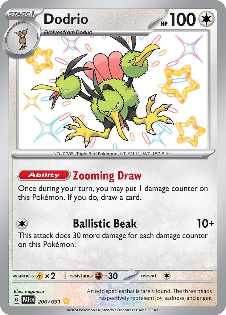 Dodrio 200/245 — Paldean Fates (English Pokémon TCG card)