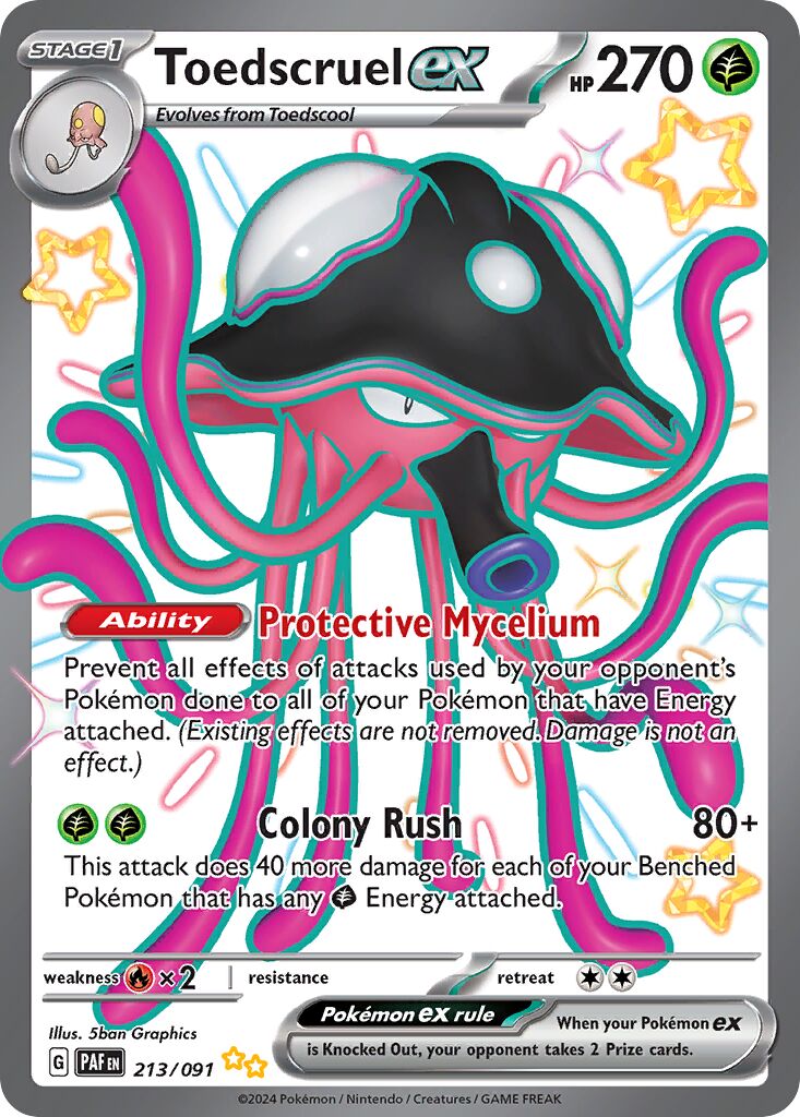 Toedscruel ex 213/245 — Paldean Fates (English Pokémon TCG card)