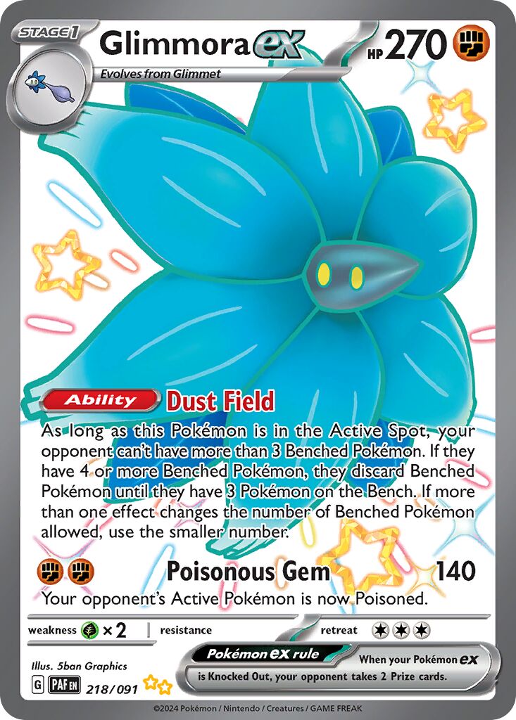 Glimmora ex 218/245 — Paldean Fates (English Pokémon TCG card)