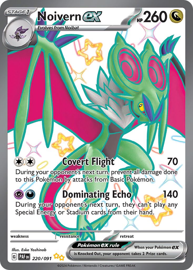 Noivern ex 220/245 — Paldean Fates (English Pokémon TCG card)