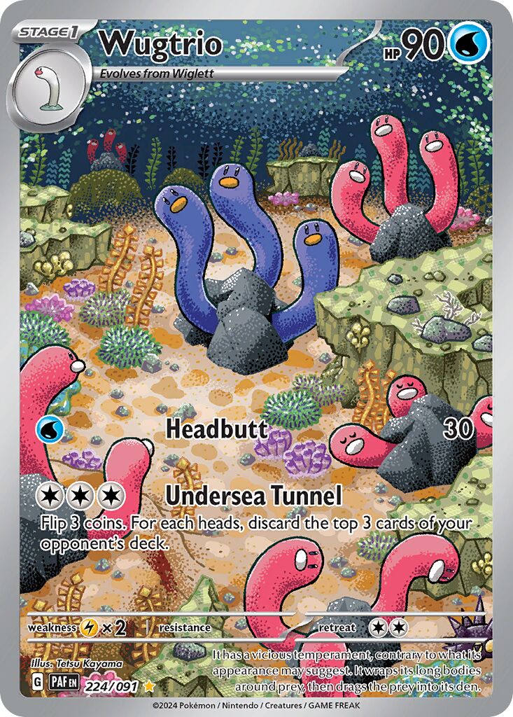 Wugtrio 224/245 — Paldean Fates (English Pokémon TCG card)