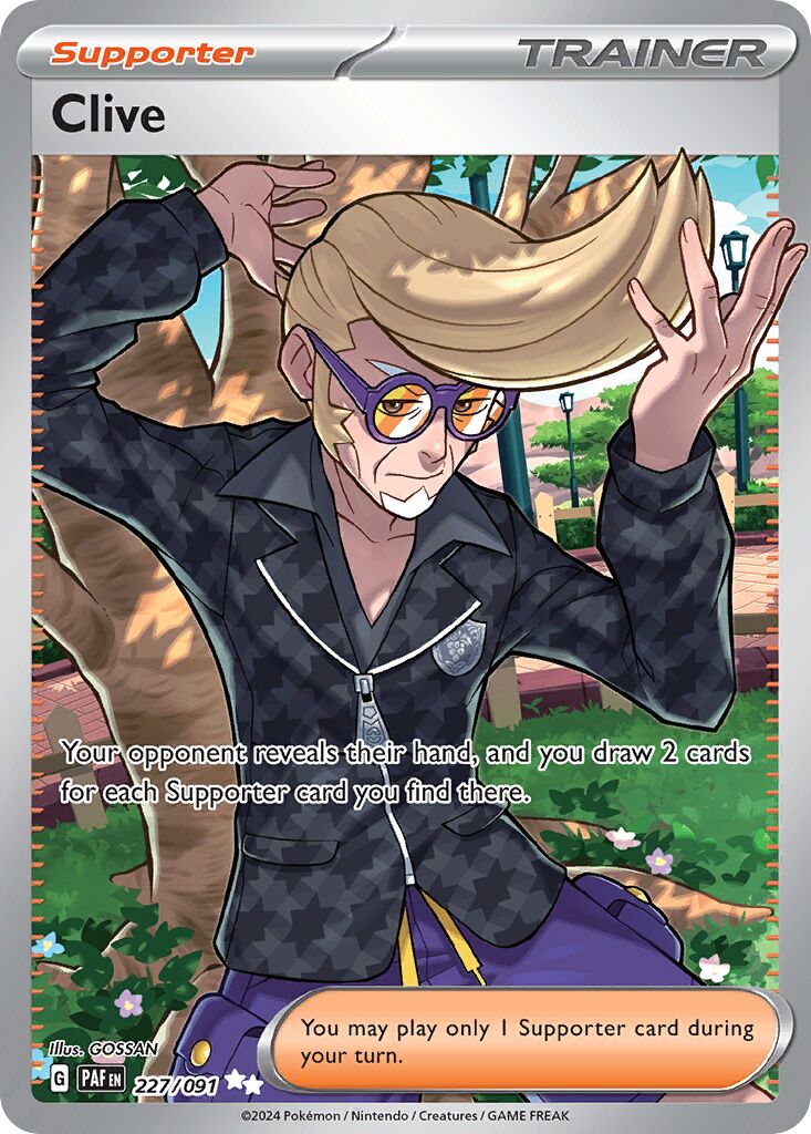 Clive 227/245 — Paldean Fates (English Pokémon TCG card)