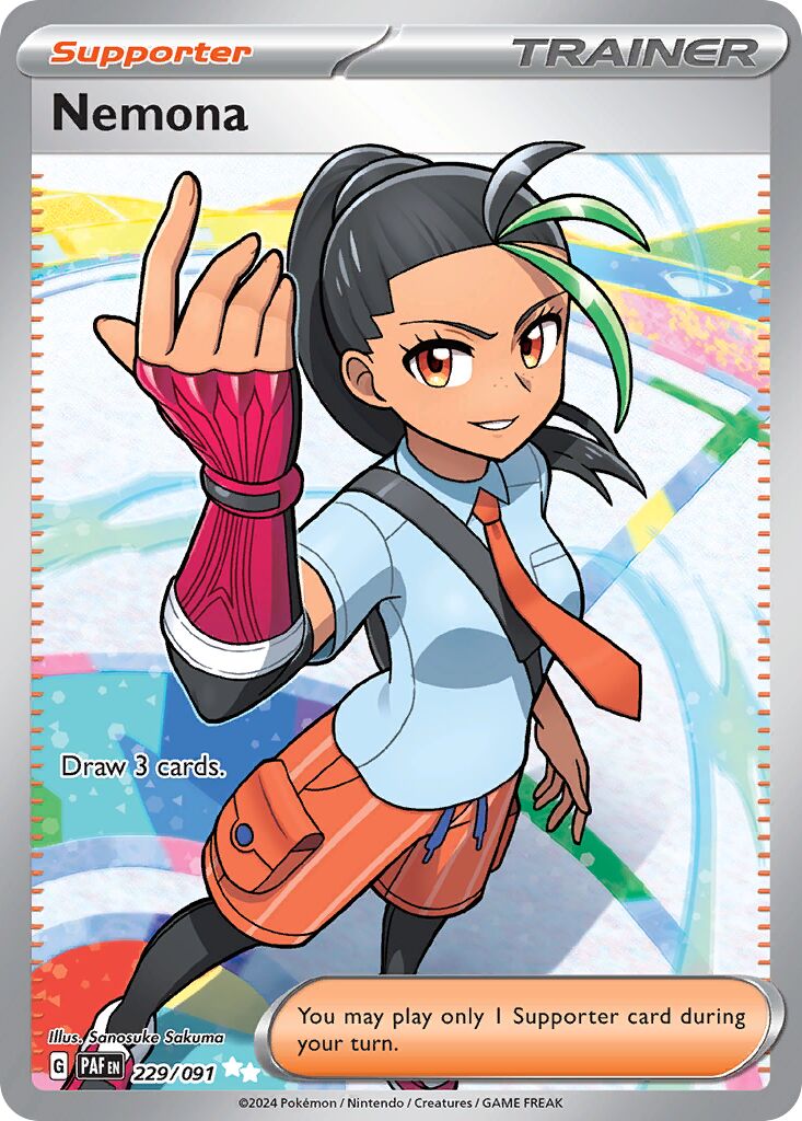 Nemona 229/245 — Paldean Fates (English Pokémon TCG card)