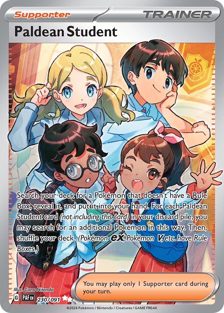 Paldean Student 230/245 — Paldean Fates (English Pokémon TCG card)