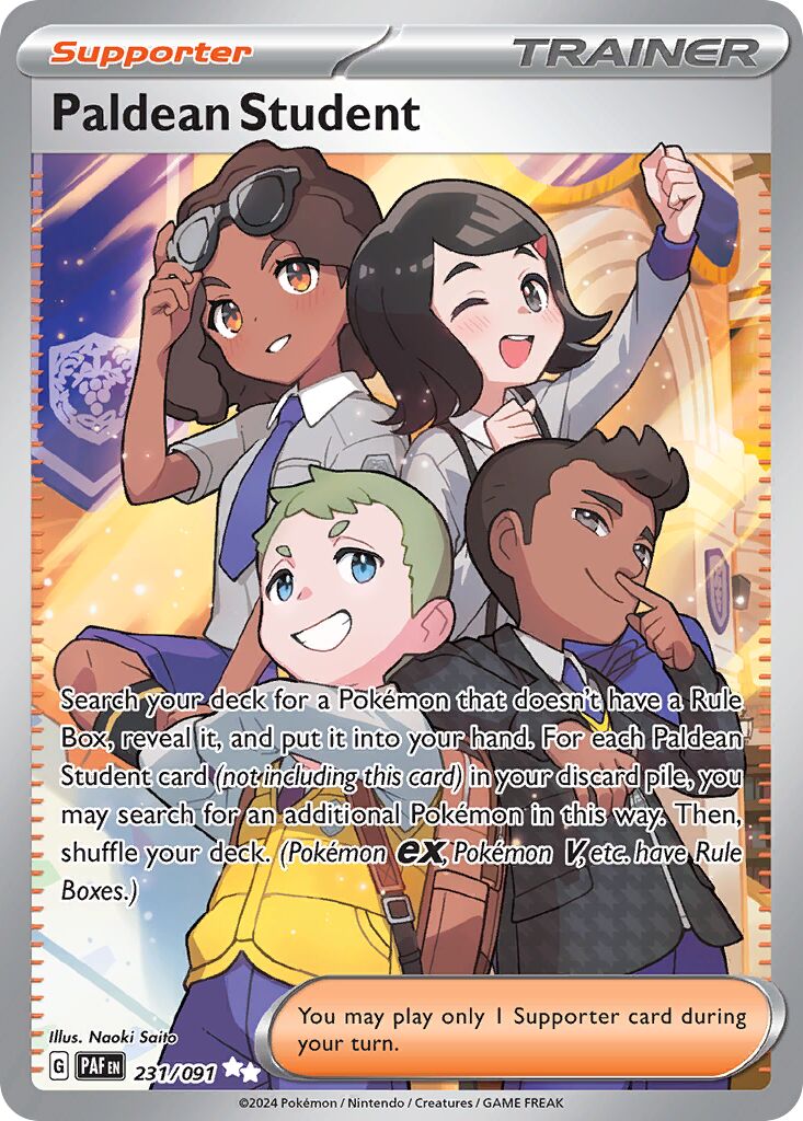 Paldean Student 231/245 — Paldean Fates (English Pokémon TCG card)