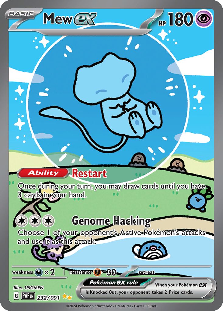Mew ex 232/245 — Paldean Fates (English Pokémon TCG card)