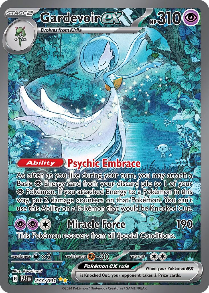 Gardevoir ex 233/245 — Paldean Fates (English Pokémon TCG card)