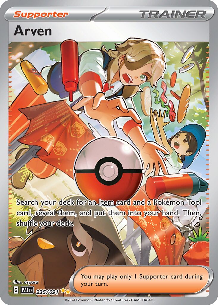 Arven 235/245 — Paldean Fates (English Pokémon TCG card)
