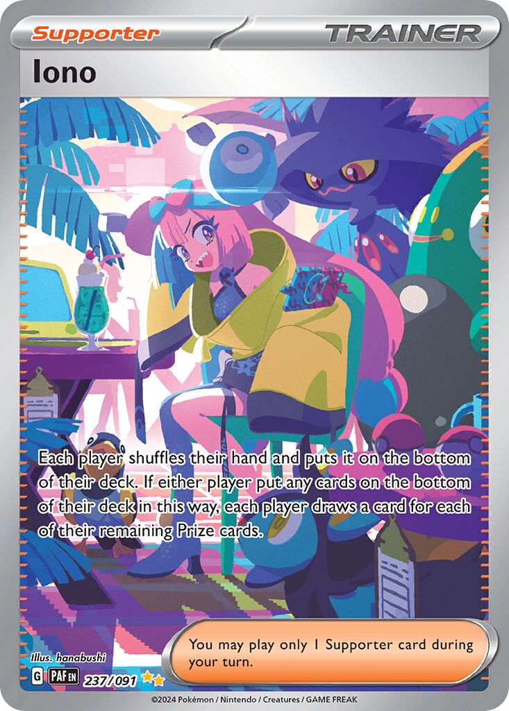 Iono 237/245 — Paldean Fates (English Pokémon TCG card)