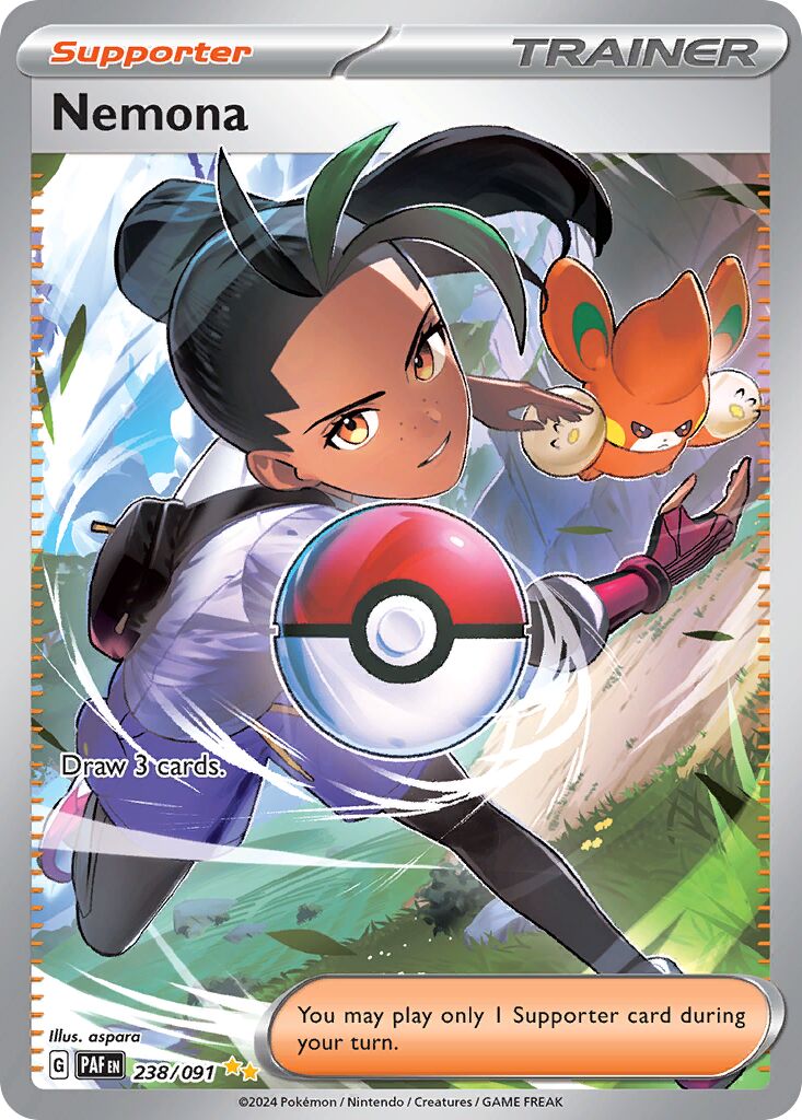 Nemona 238/245 — Paldean Fates (English Pokémon TCG card)