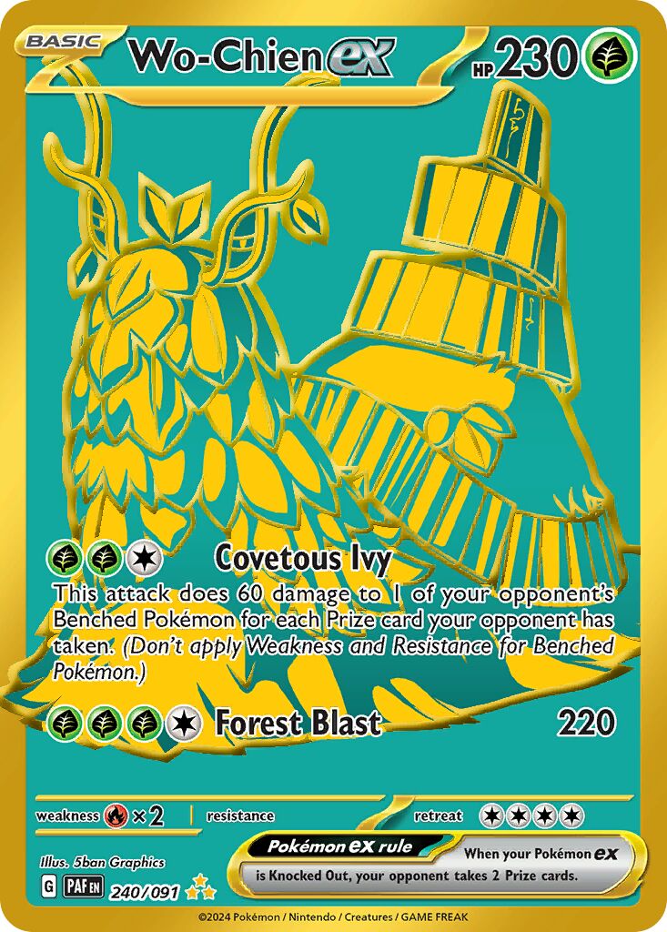 Wo-Chien ex 240/245 — Paldean Fates (English Pokémon TCG card)