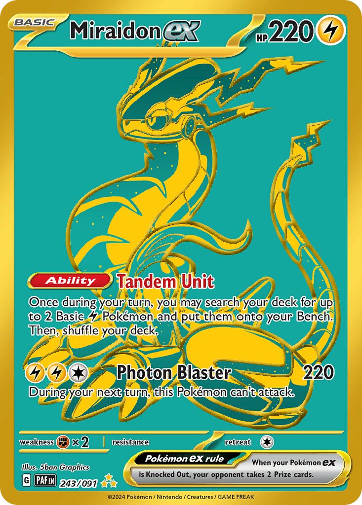 Miraidon ex 243/245 — Paldean Fates (English Pokémon TCG card)