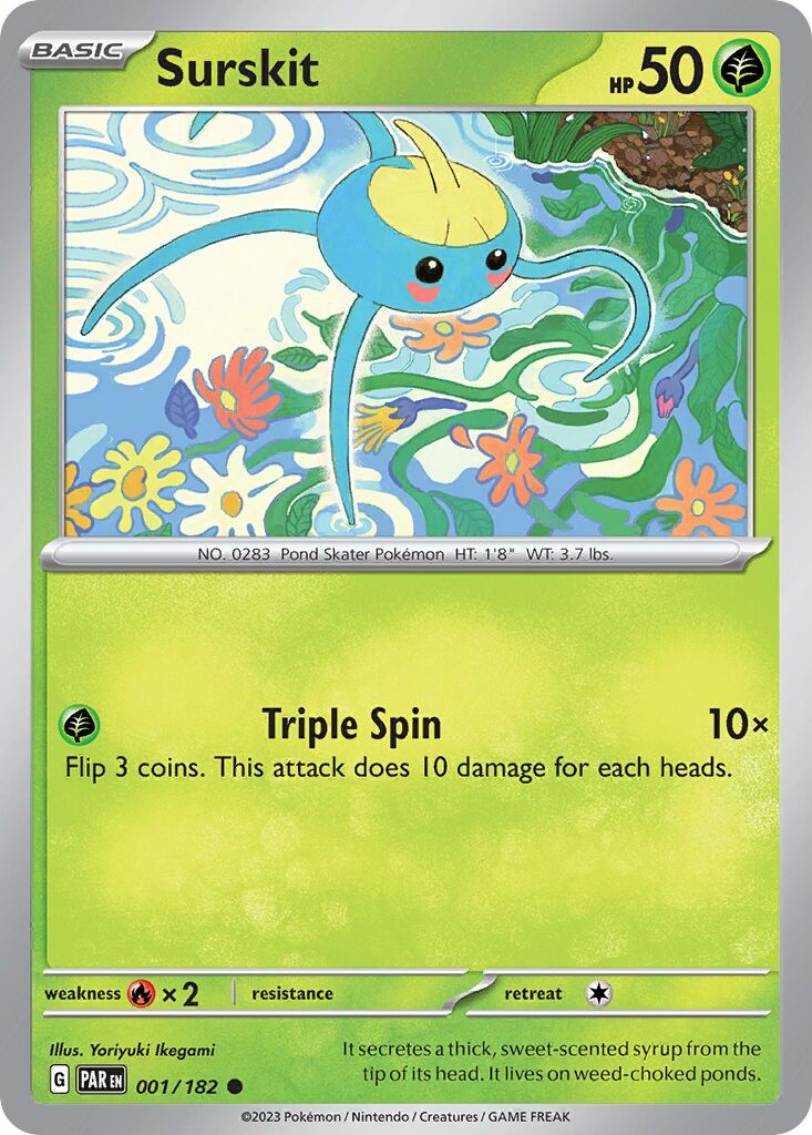 Surskit 001/266 — Paradox Rift (English Pokémon TCG card)