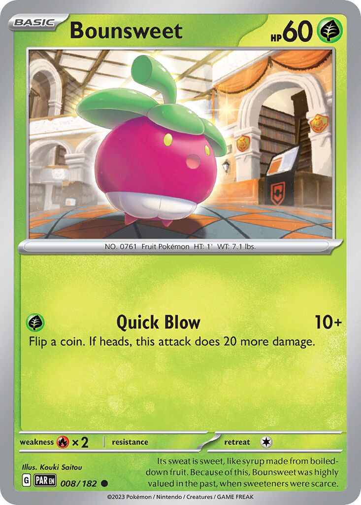Bounsweet 008/266 — Paradox Rift (English Pokémon TCG card)