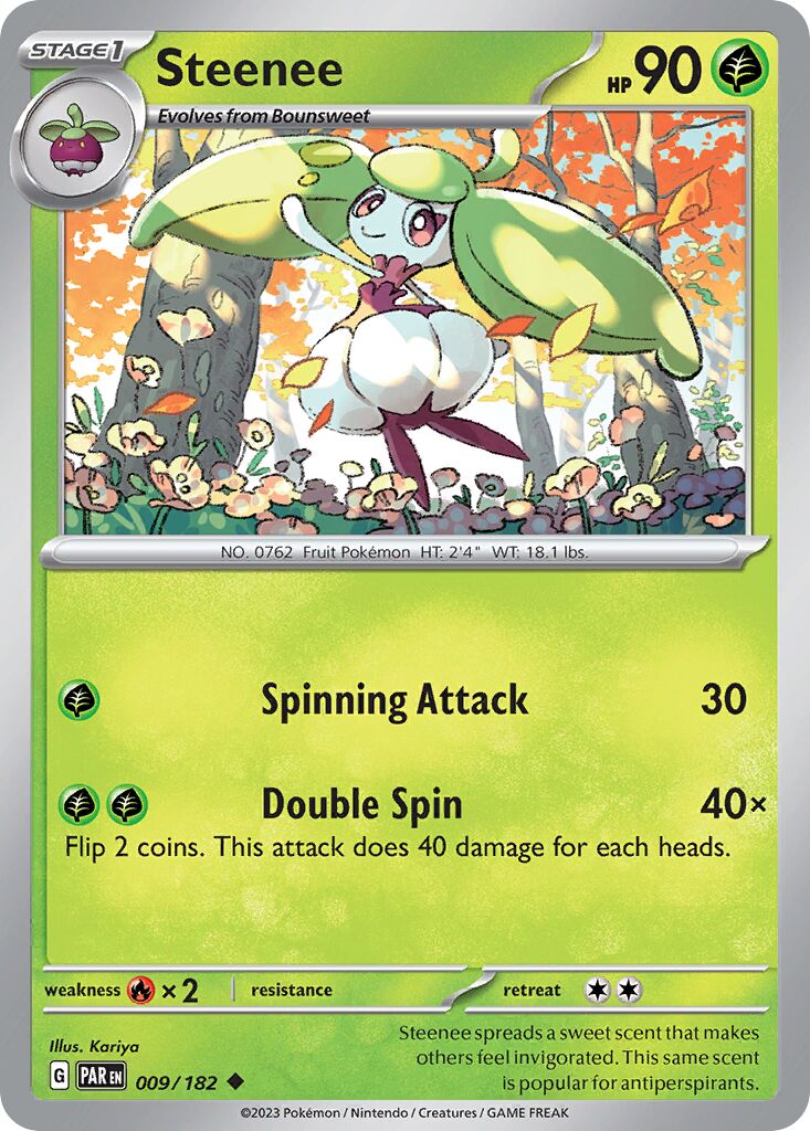 Steenee 009/266 — Paradox Rift (English Pokémon TCG card)