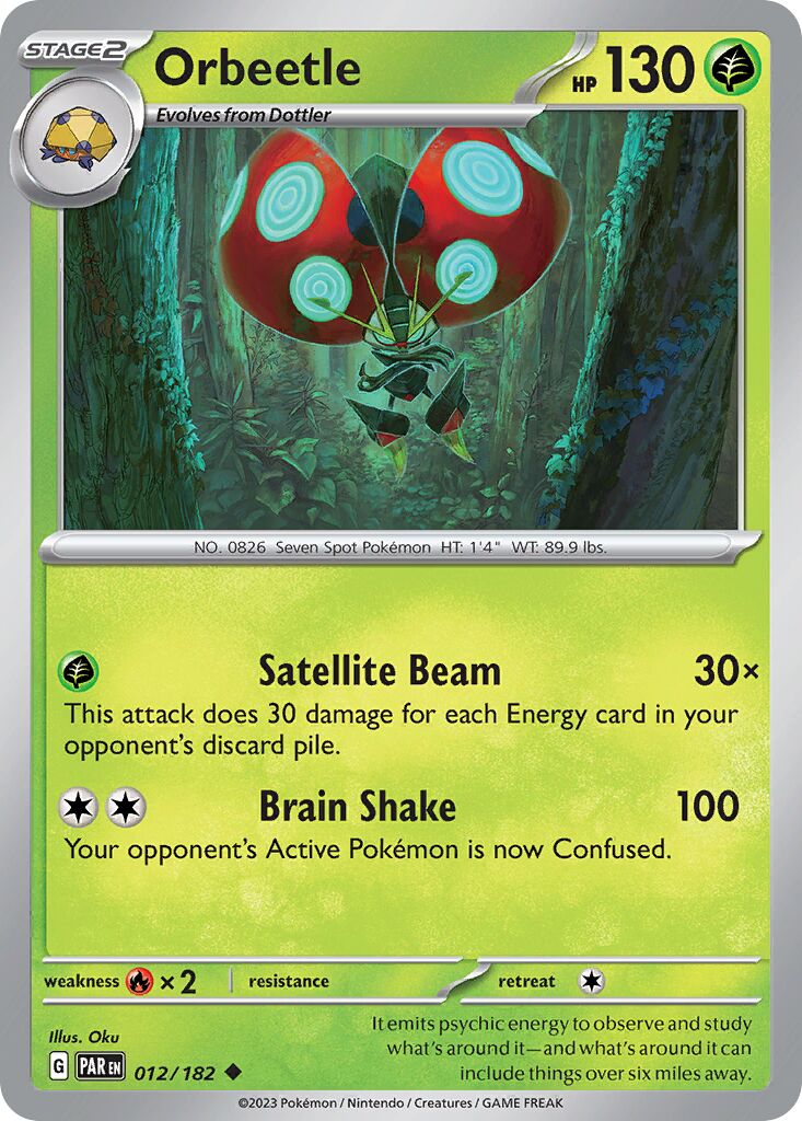 Orbeetle 012/266 — Paradox Rift (English Pokémon TCG card)