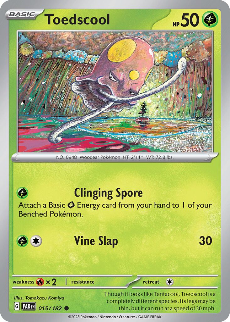 Toedscool 015/266 — Paradox Rift (English Pokémon TCG card)