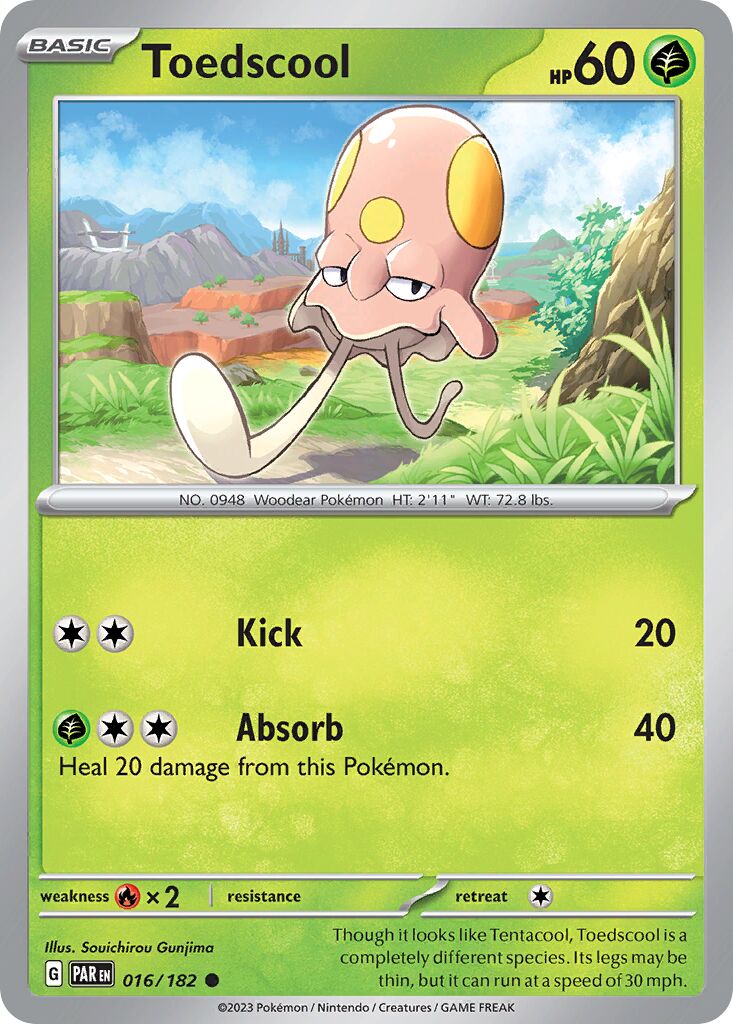 Toedscool 016/266 — Paradox Rift (English Pokémon TCG card)