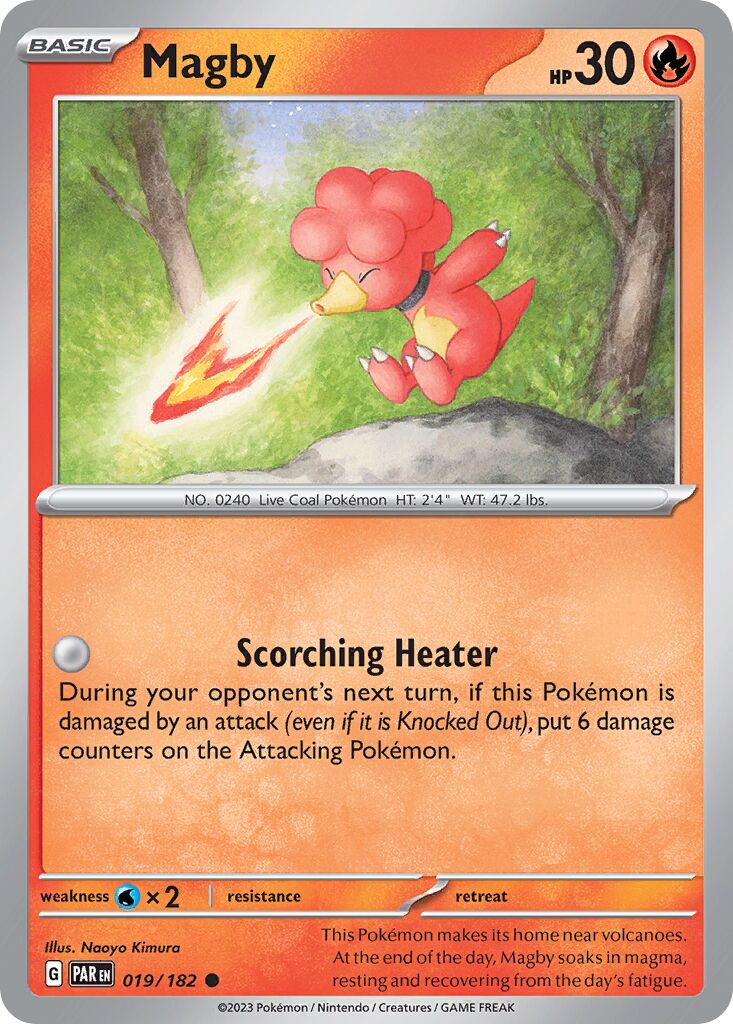 Magby 019/266 — Paradox Rift (English Pokémon TCG card)