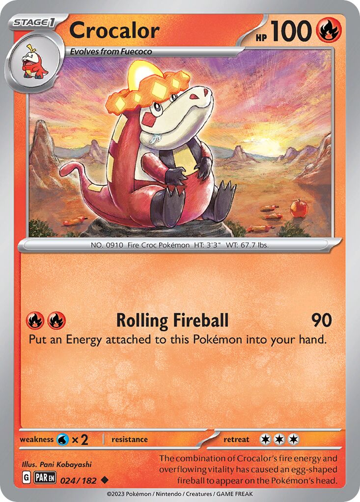 Crocalor 024/266 — Paradox Rift (English Pokémon TCG card)