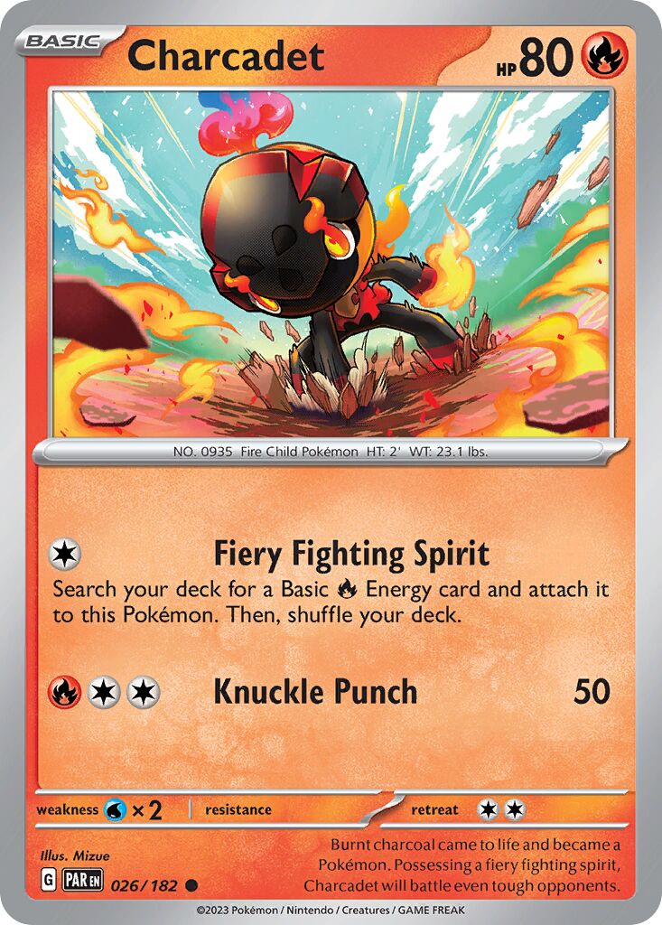 Charcadet 026/266 — Paradox Rift (English Pokémon TCG card)