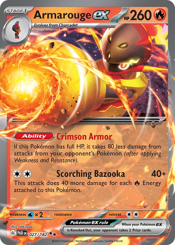 Armarouge ex 027/266 — Paradox Rift (English Pokémon TCG card)