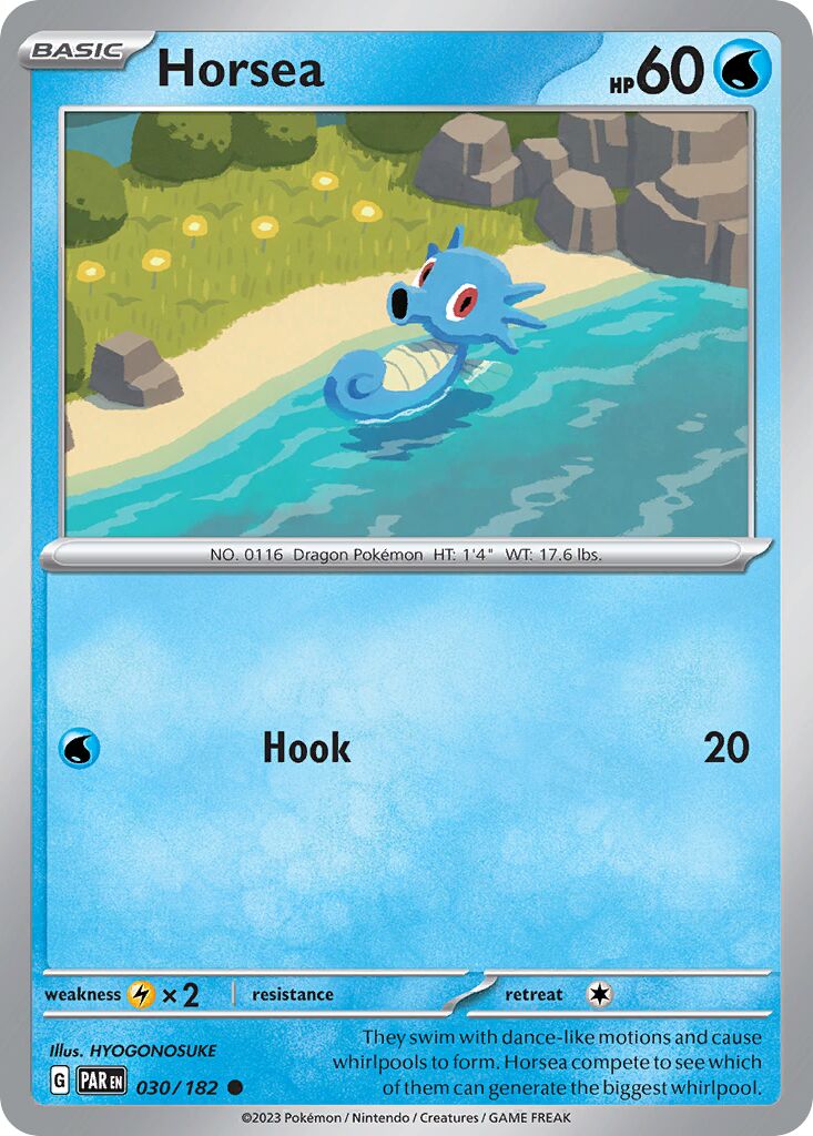 Horsea 030/266 — Paradox Rift (English Pokémon TCG card)