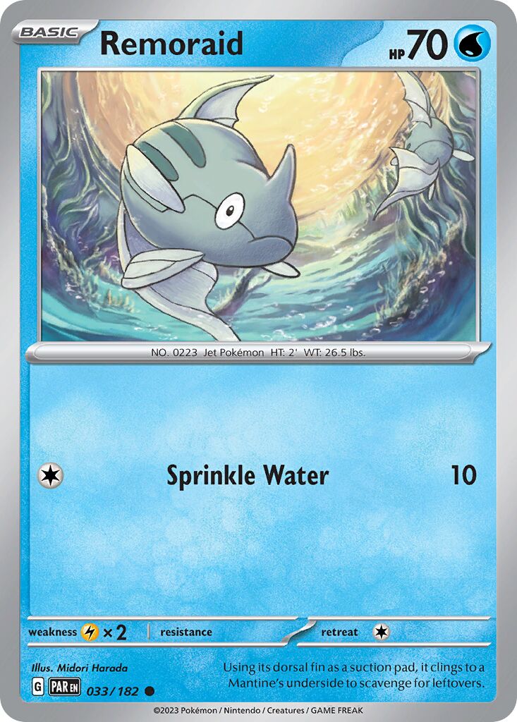 Remoraid 033/266 — Paradox Rift (English Pokémon TCG card)