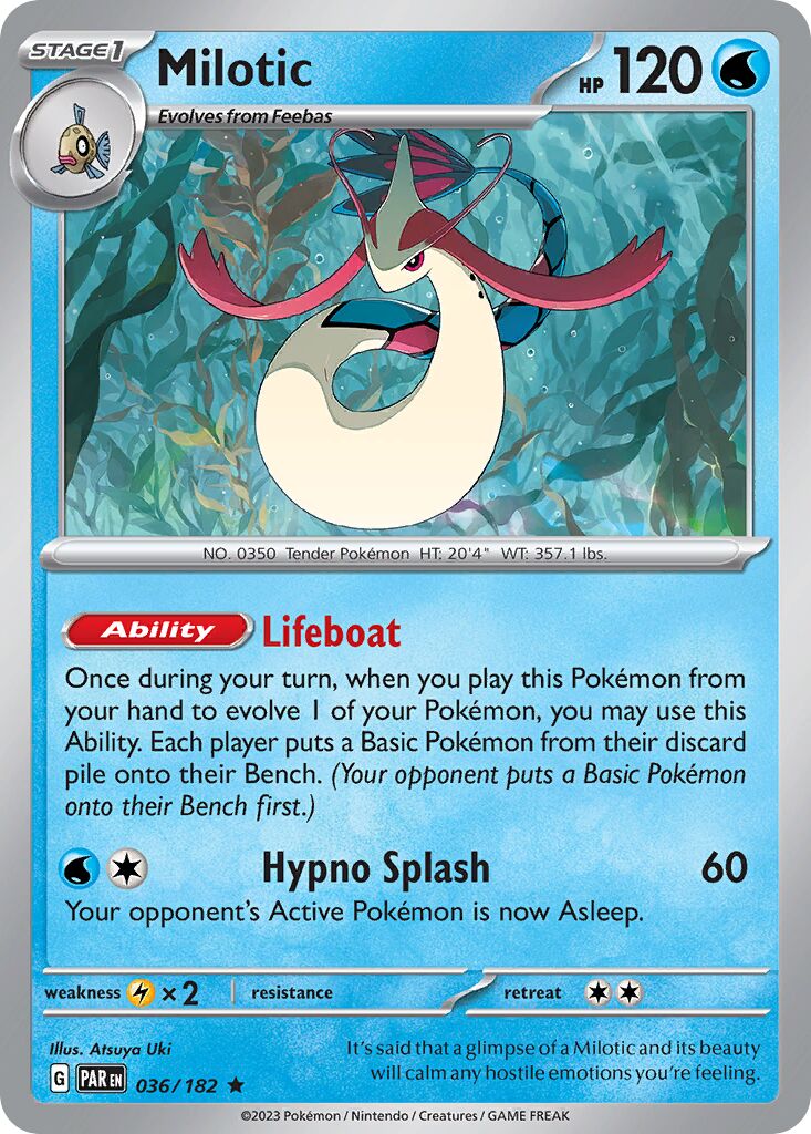 Milotic 036/266 — Paradox Rift (English Pokémon TCG card)