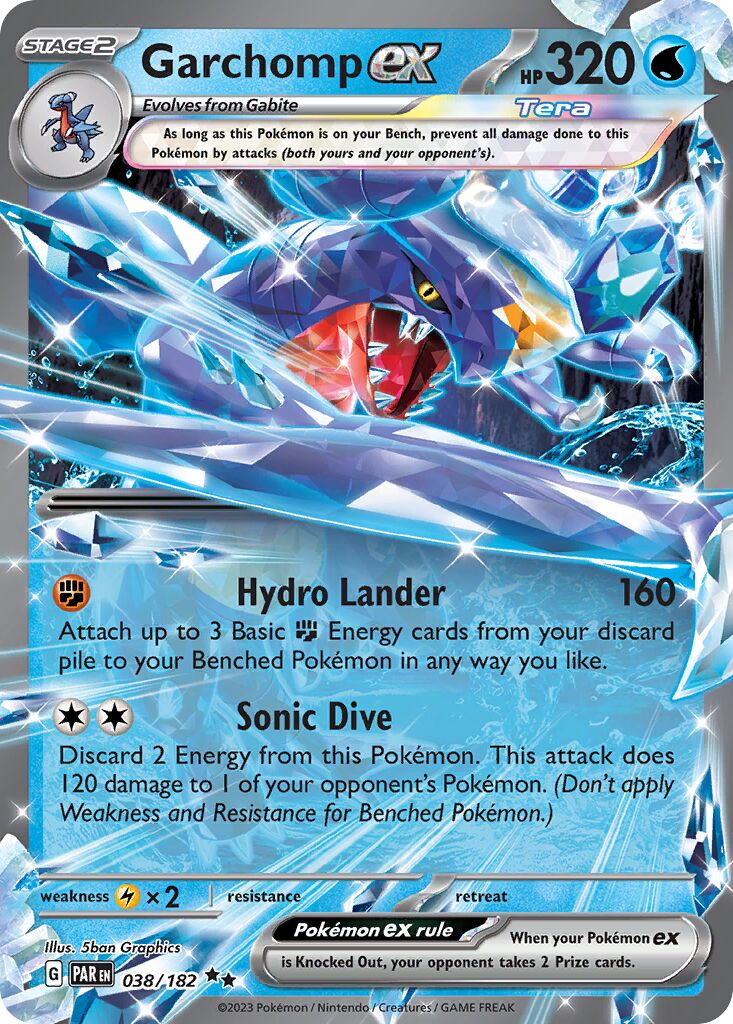 Garchomp ex 038/266 — Paradox Rift (English Pokémon TCG card)