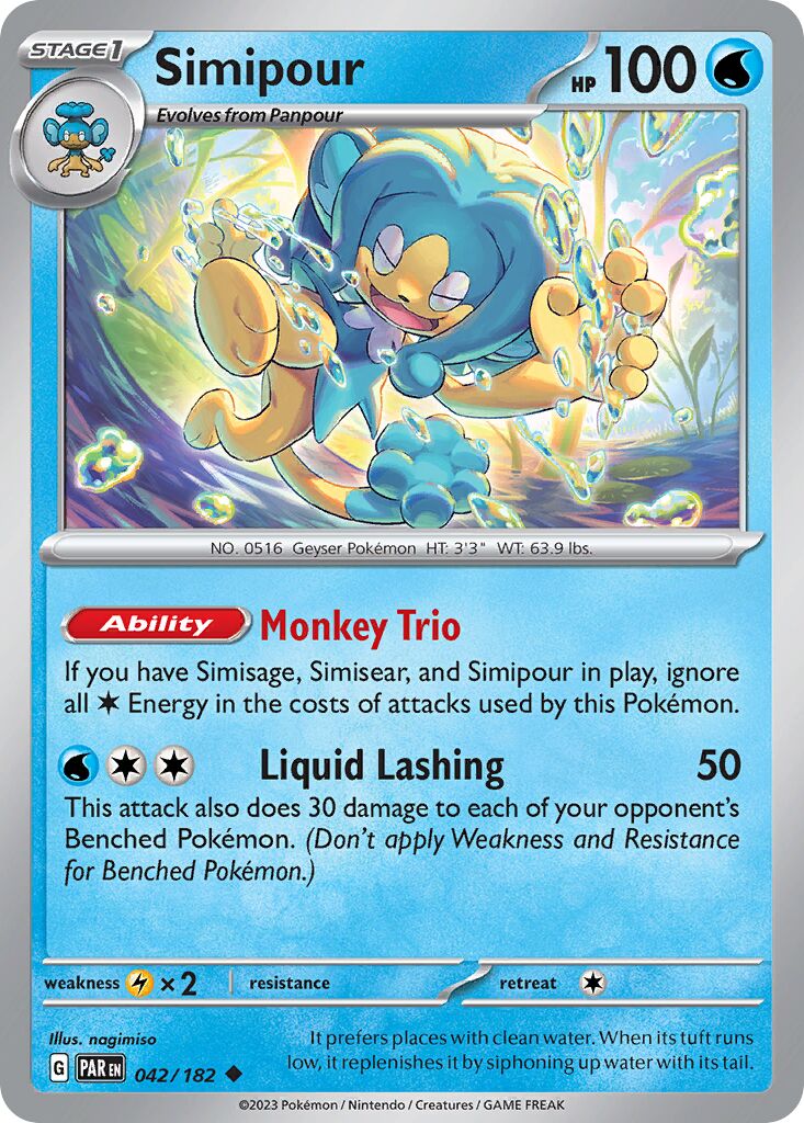 Simipour 042/266 — Paradox Rift (English Pokémon TCG card)
