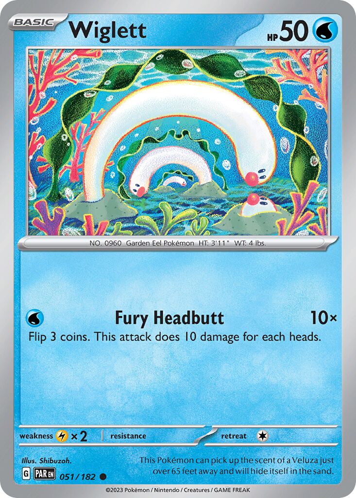 Wiglett 051/266 — Paradox Rift (English Pokémon TCG card)