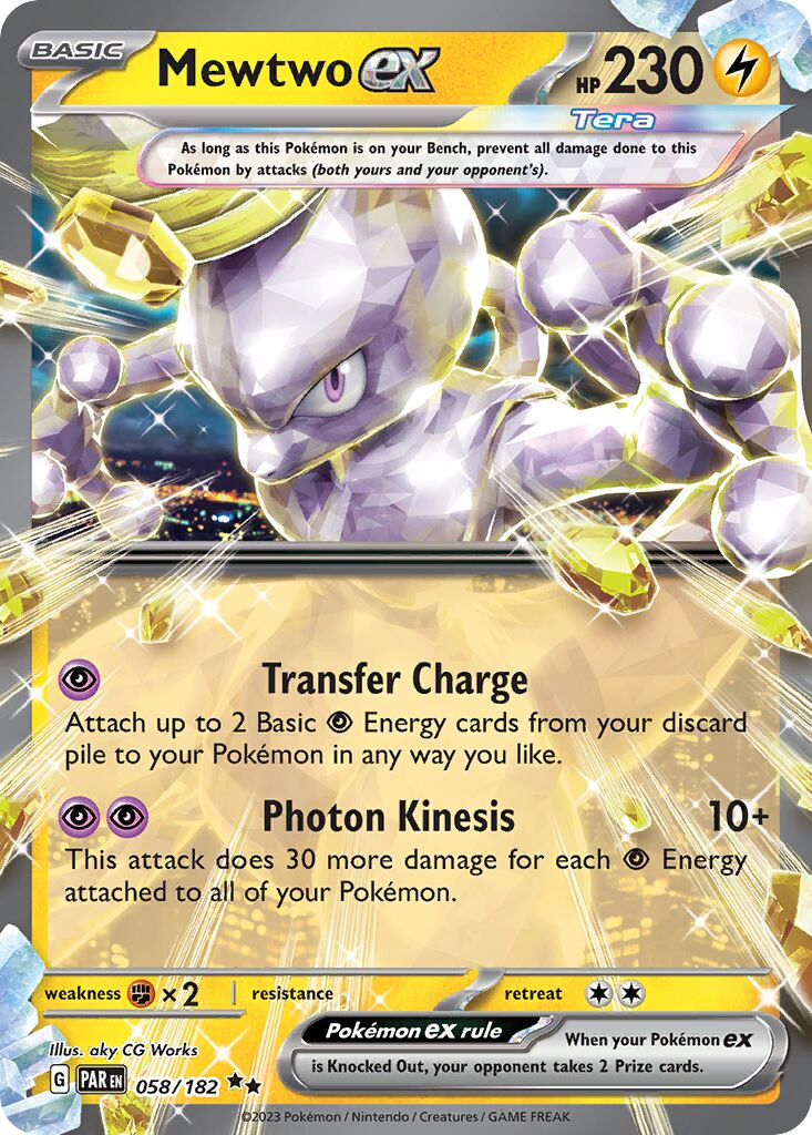 Mewtwo ex 058/266 — Paradox Rift (English Pokémon TCG card)