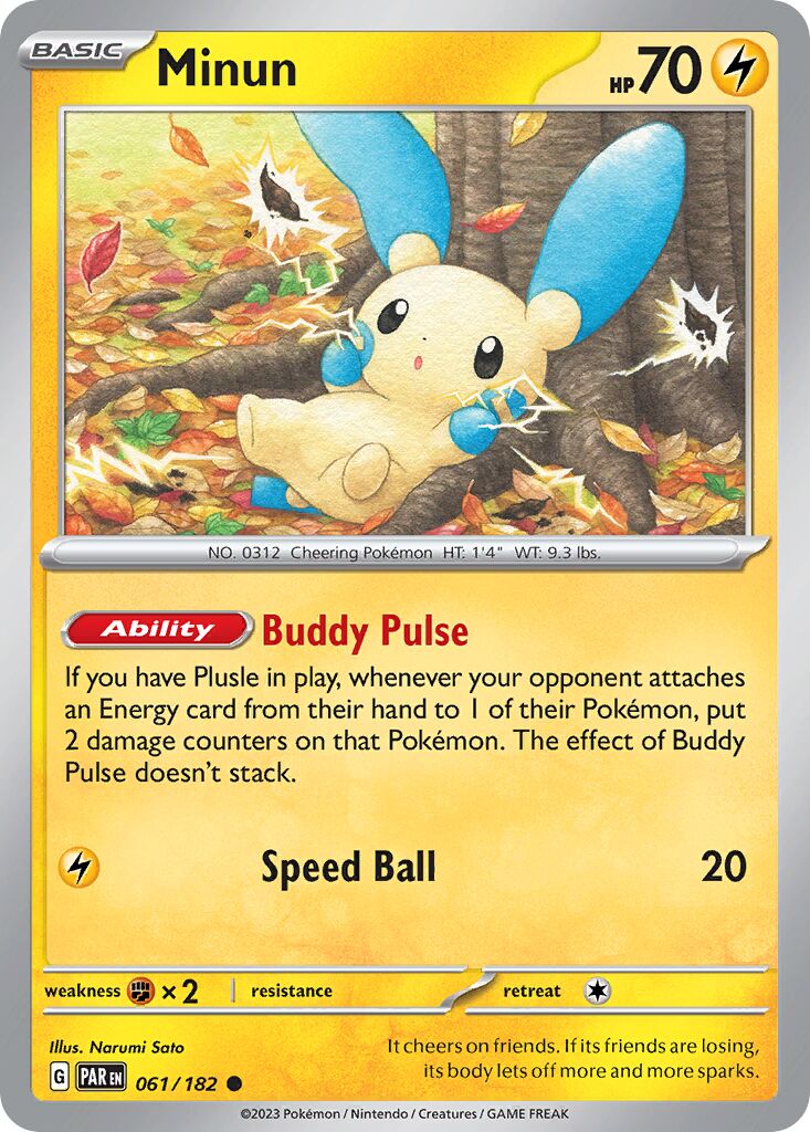 Minun 061/266 — Paradox Rift (English Pokémon TCG card)