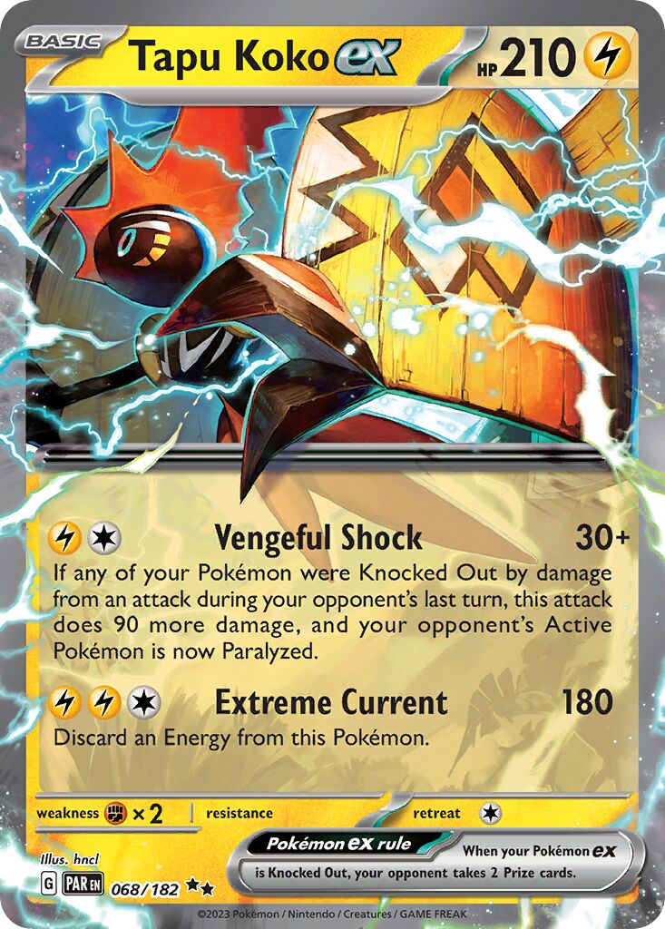 Tapu Koko ex 068/266 — Paradox Rift (English Pokémon TCG card)