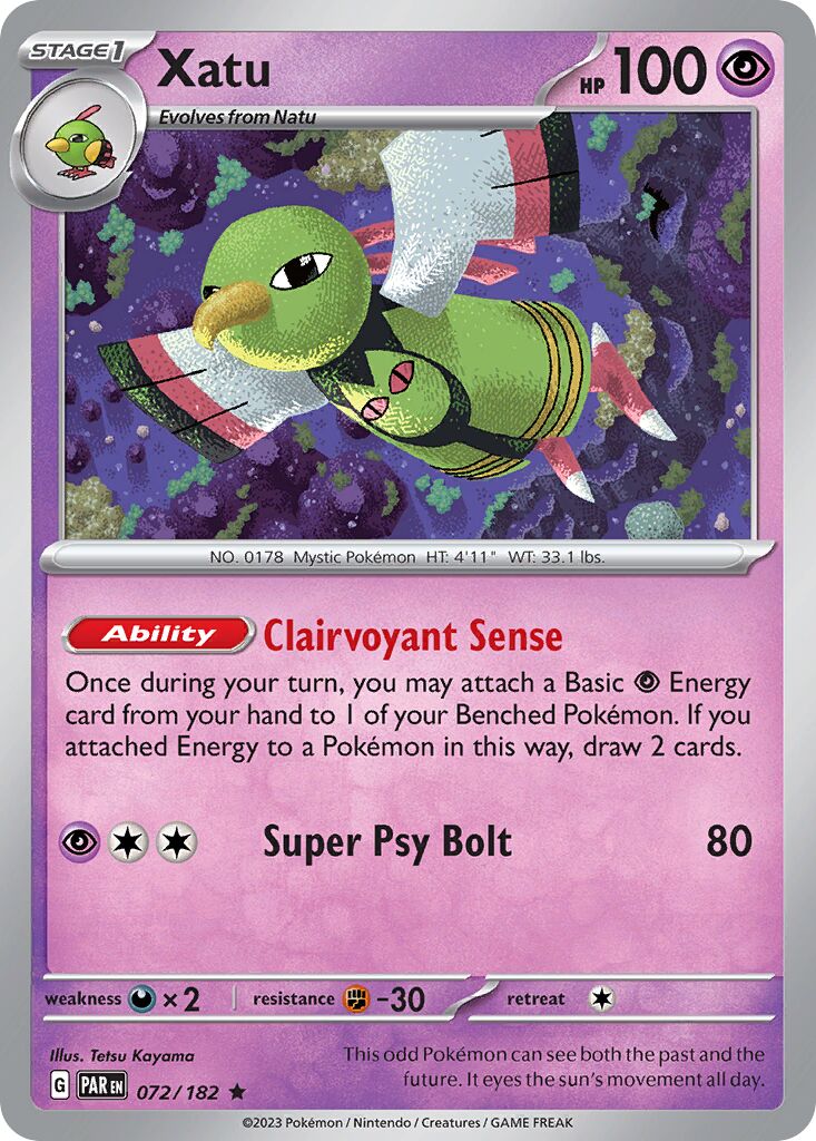 Xatu 072/266 — Paradox Rift (English Pokémon TCG card)