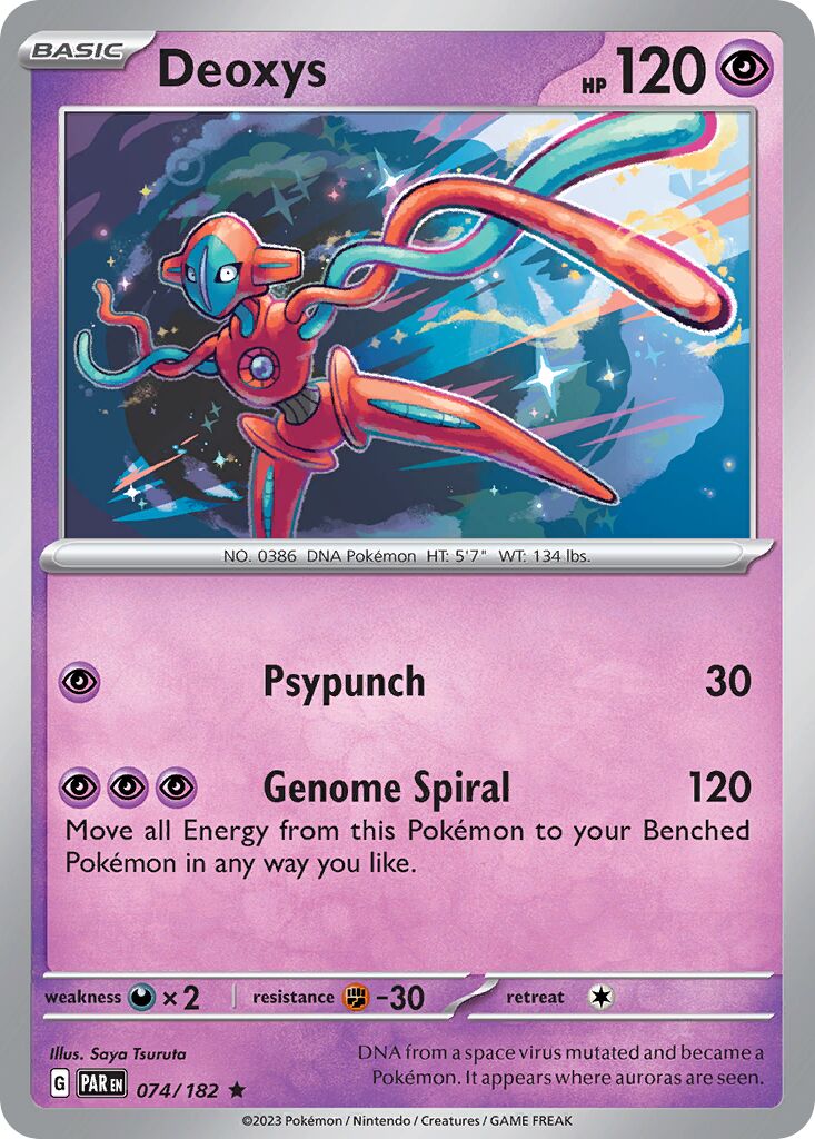 Deoxys 074/266 — Paradox Rift (English Pokémon TCG card)
