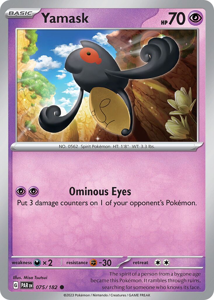 Yamask 075/266 — Paradox Rift (English Pokémon TCG card)