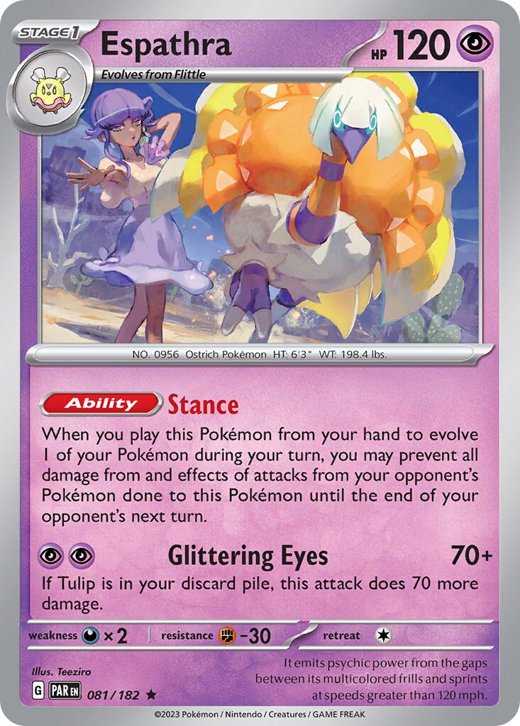 Espathra 081/266 — Paradox Rift (English Pokémon TCG card)