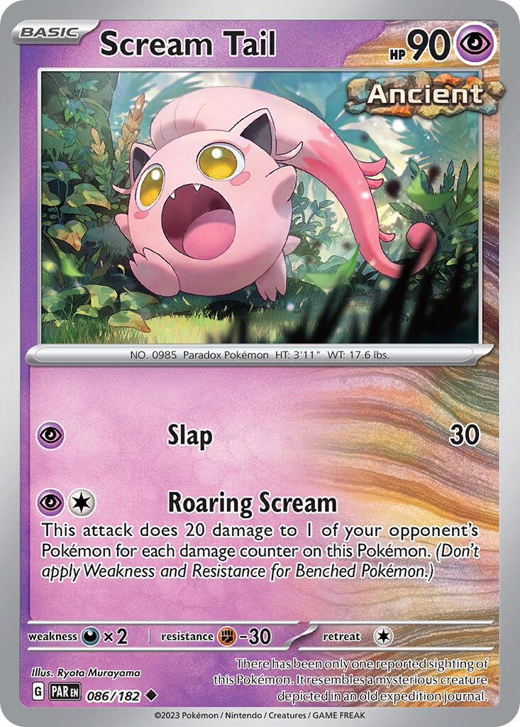 Scream Tail 086/266 — Paradox Rift (English Pokémon TCG card)