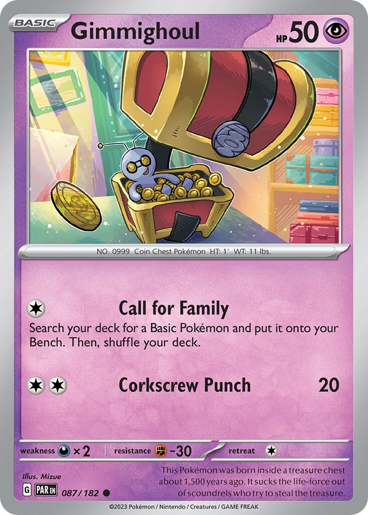 Gimmighoul 087/266 — Paradox Rift (English Pokémon TCG card)