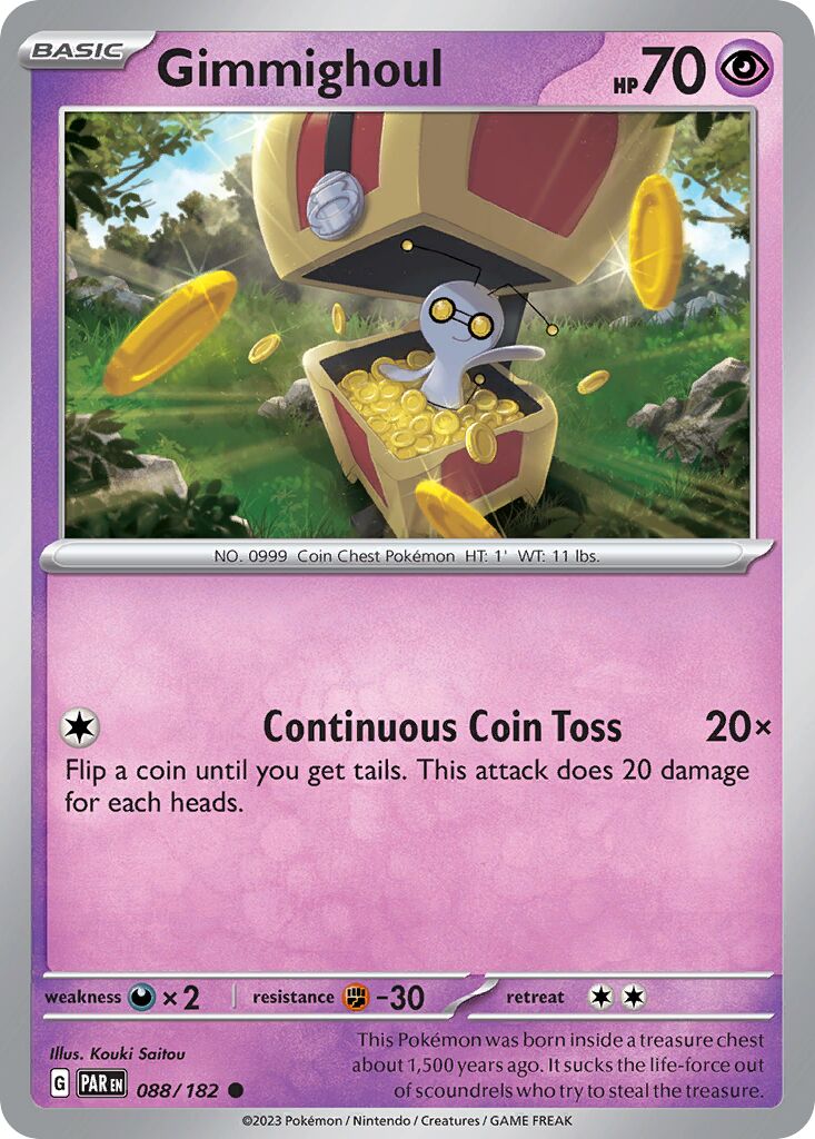 Gimmighoul 088/266 — Paradox Rift (English Pokémon TCG card)