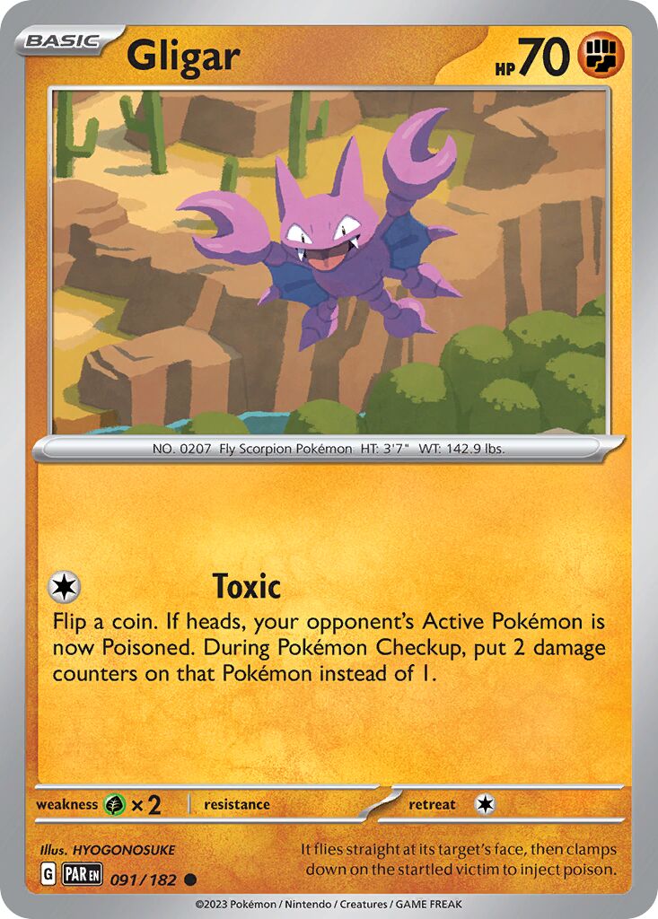 Gligar 091/266 — Paradox Rift (English Pokémon TCG card)